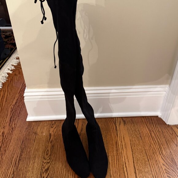 Stuart Weitzman Black Suede Over-the-Knee Boots – Size 8 (Excellent Condition) - Picture 5 of 5